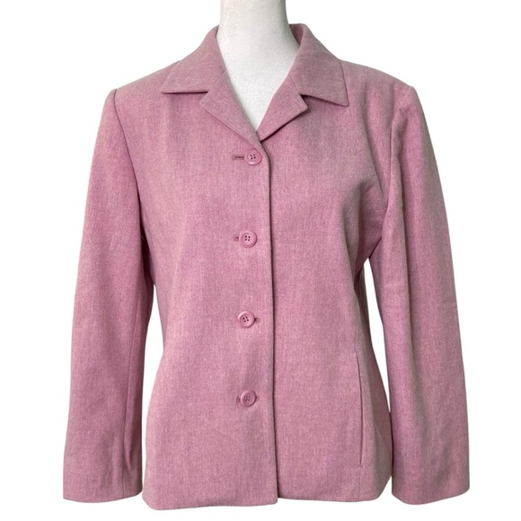 Pendleton Vintage 100% Virgin Wool Blazer Jacket Dusty Rose (Size 8) Petite - Picture 1 of 11